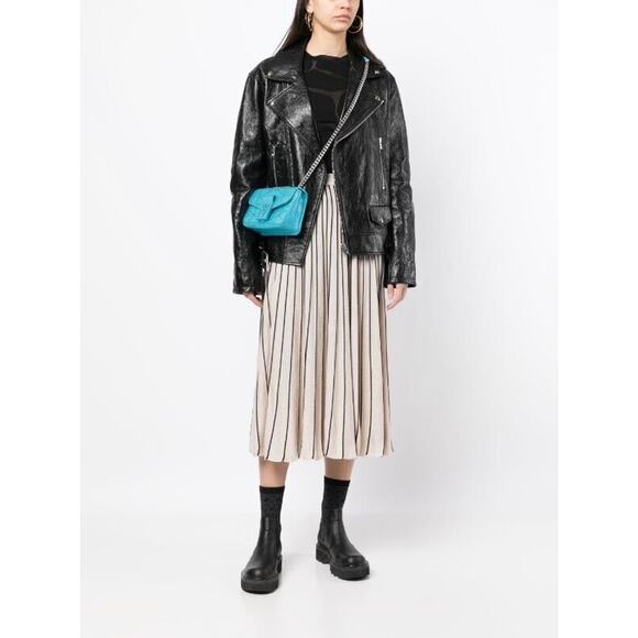 MCM Mini Travia Quilted Logo Plaque Crossbody Bag Turquoise Blue NWT - Picture 3 of 11